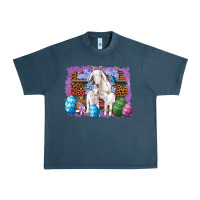 Midnight Navy goat family eggs flowers leopard serape glitter Urban Heavy Tee - Artiststas