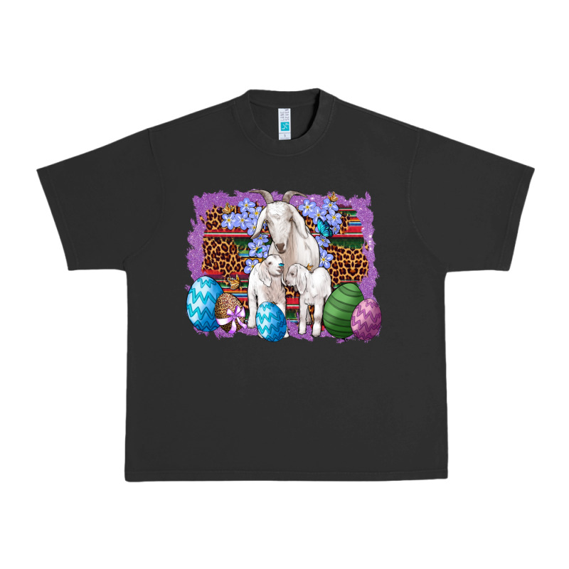 Goat Family Eggs Flowers Leopard Serape Glitter Urban Heavy Tee by Artiststas | Teevron