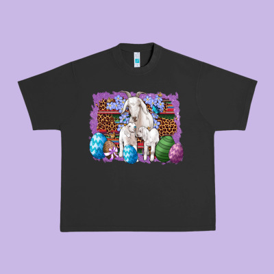Goat Family Eggs Flowers Leopard Serape Glitter Urban Heavy Tee Designed By Artiststas