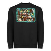 Black tribe tent western background Heavyweight Sweatshirt - AdoDesignShop