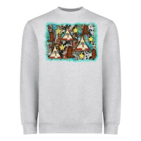 Heather Grey tribe tent western background Heavyweight Sweatshirt - AdoDesignShop
