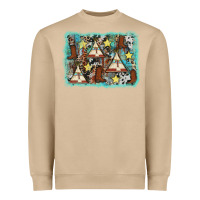 Mushroom tribe tent western background Heavyweight Sweatshirt - AdoDesignShop