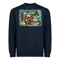 Navy tribe tent western background Heavyweight Sweatshirt - AdoDesignShop