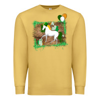 Antique Gold Unicorn Dabbing with Shamrock for St. Patricks Day Premium Sweatshirt - Bettercallsaul