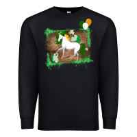 Black Unicorn Dabbing with Shamrock for St. Patricks Day Premium Sweatshirt - Bettercallsaul