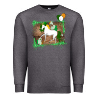 Charcoal Heather Unicorn Dabbing with Shamrock for St. Patricks Day Premium Sweatshirt - Bettercallsaul