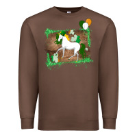 Chestnut Unicorn Dabbing with Shamrock for St. Patricks Day Premium Sweatshirt - Bettercallsaul