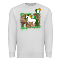 Dove Grey Unicorn Dabbing with Shamrock for St. Patricks Day Premium Sweatshirt - Bettercallsaul