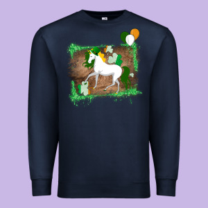 Unicorn Dabbing With Shamrock For St. Patricks Day Premium Sweatshirt Designed By Bettercallsaul