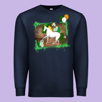Unicorn Dabbing With Shamrock For St. Patricks Day Premium Sweatshirt Designed By Bettercallsaul
