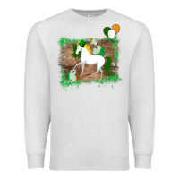 Oatmeal Heather Unicorn Dabbing with Shamrock for St. Patricks Day Premium Sweatshirt - Bettercallsaul