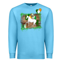 Ocean Blue Unicorn Dabbing with Shamrock for St. Patricks Day Premium Sweatshirt - Bettercallsaul
