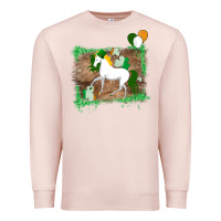 Pale Pink Unicorn Dabbing with Shamrock for St. Patricks Day Premium Sweatshirt - Bettercallsaul