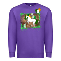 Purple Unicorn Dabbing with Shamrock for St. Patricks Day Premium Sweatshirt - Bettercallsaul