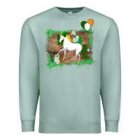 Seafoam Unicorn Dabbing with Shamrock for St. Patricks Day Premium Sweatshirt - Bettercallsaul