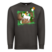 Smoke Unicorn Dabbing with Shamrock for St. Patricks Day Premium Sweatshirt - Bettercallsaul