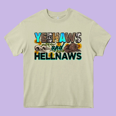 Yeehaws And Hellnaws Heavy Core Tee Designed By Zillion Design Studio
