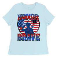 Baby Blue honor the brave Ladies Tee - Zillion Design Studio