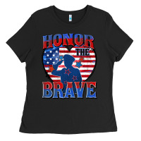 Black honor the brave Ladies Tee - Zillion Design Studio