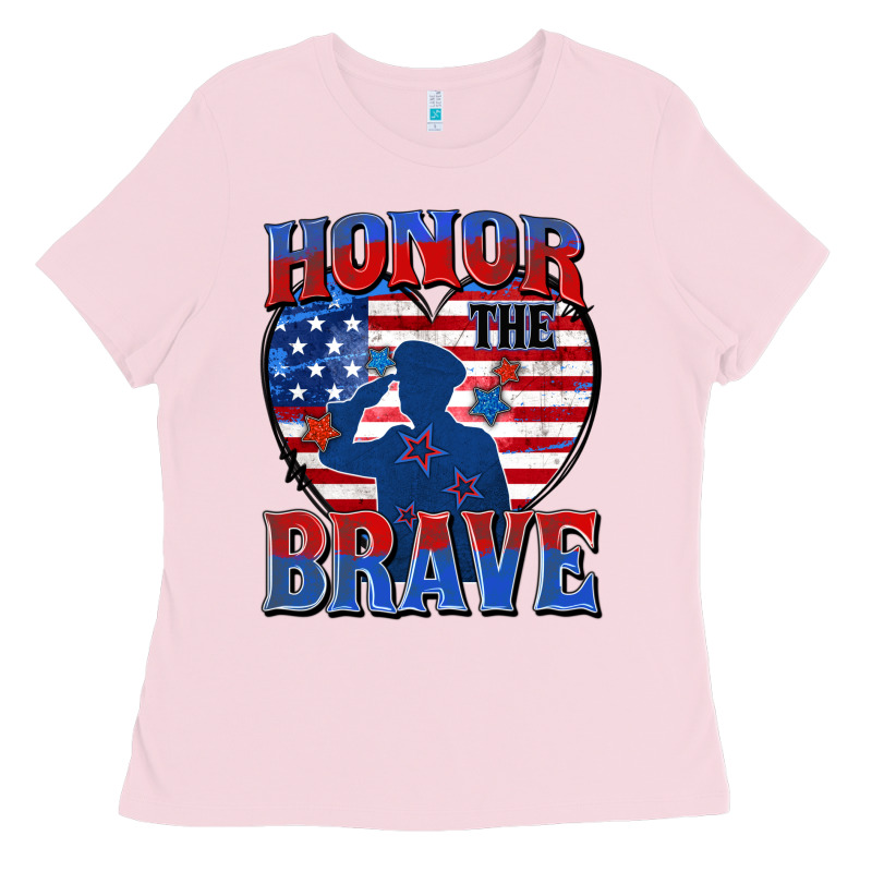 Honor The Brave Ladies Tee by Zillion Design Studio | Teevron