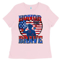 Bubblegum Pink honor the brave Ladies Tee - Zillion Design Studio