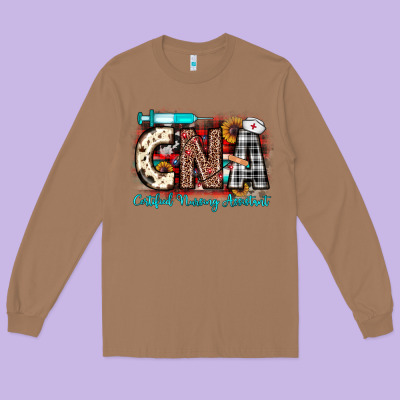 Christmas Cna Certified Nursing Assistant Long Sleeve Tee Designed By Jahusdesignshop