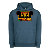 Pigment Midnight Navy My history is strong Urban Hoodie - HowdyJamesFarm