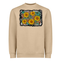 Mushroom leather sunflower background Heavyweight Sweatshirt - AdoDesignShop