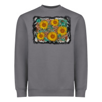 Storm leather sunflower background Heavyweight Sweatshirt - AdoDesignShop