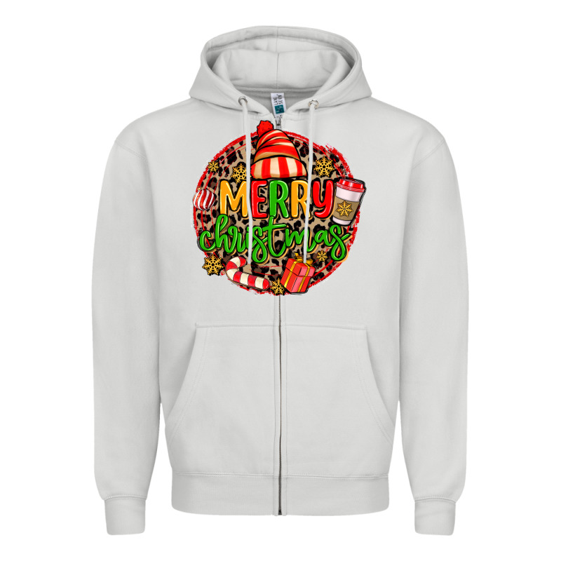 Merry Leopard Merry Christmas Zipper Hoodie by MaliasSmallBusiness | Teevron