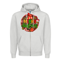 Dove Grey merry leopard merry christmas Zipper Hoodie - MaliasSmallBusiness