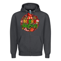 Smoke merry leopard merry christmas Zipper Hoodie - MaliasSmallBusiness