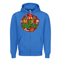 True Royal merry leopard merry christmas Zipper Hoodie - MaliasSmallBusiness