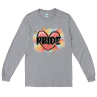 Heather Grey pride Long Sleeve Tee - MaliasSmallBusiness