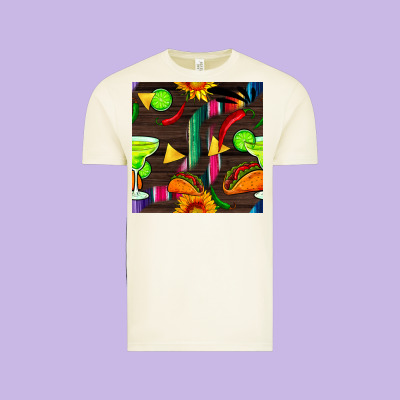 Margarita And Taco Seamless Pattern Vintage Tee Designed By Bundleandbundleshop