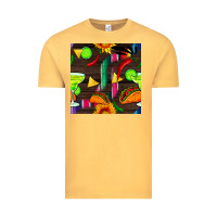 Vintage Mustard margarita and taco seamless pattern Vintage Tee - BundleAndBundleShop