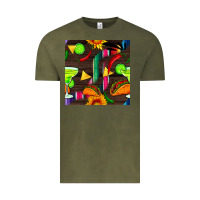 Vintage Olive margarita and taco seamless pattern Vintage Tee - BundleAndBundleShop