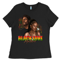Black afro black love matters Ladies Tee - texasbilliewilder