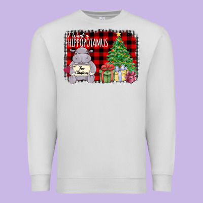 I Want Hippopotamus For Christmas Premium Sweatshirt Designed By Bettercallsaul