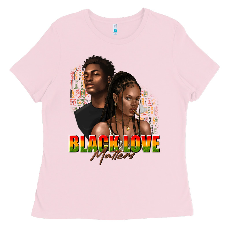Afro Black Love Matters Ladies Tee by texasbilliewilder | Teevron