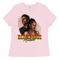 Bubblegum Pink afro black love matters Ladies Tee - texasbilliewilder