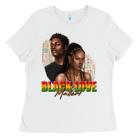 White afro black love matters Ladies Tee - texasbilliewilder