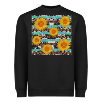 Black sunflower western seamless Heavyweight Sweatshirt - AdoDesignShop
