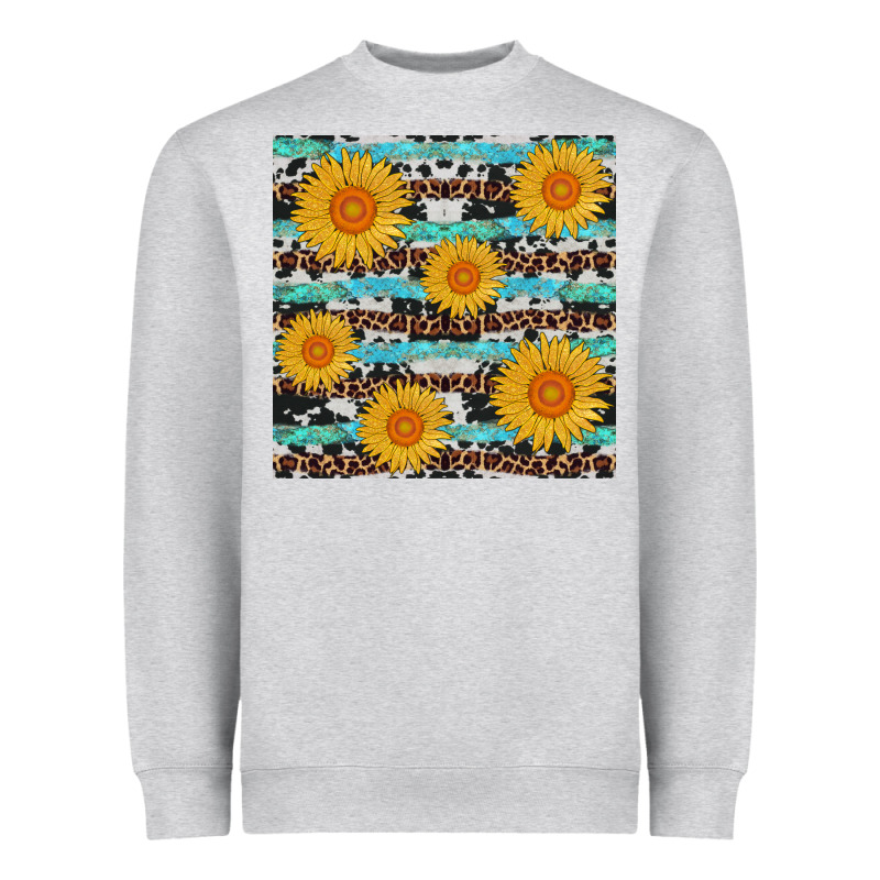 Sunflower Western Seamless Heavyweight Sweatshirt by AdoDesignShop | Teevron