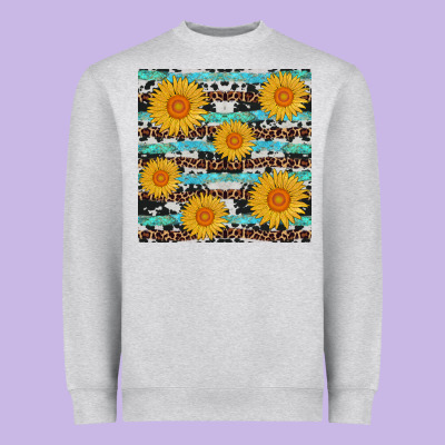 Sunflower Western Seamless Heavyweight Sweatshirt Designed By Adodesignshop
