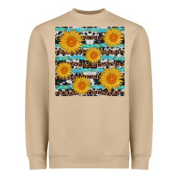Mushroom sunflower western seamless Heavyweight Sweatshirt - AdoDesignShop