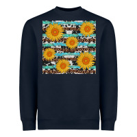 Navy sunflower western seamless Heavyweight Sweatshirt - AdoDesignShop