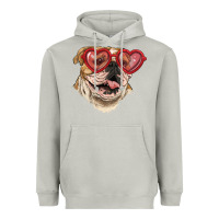 Moon Dust English bulldog with love glass Heavyweight Hoodie - RanaPortraitStore
