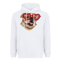White English bulldog with love glass Heavyweight Hoodie - RanaPortraitStore
