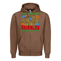 Chestnut tis the season for tamales tama la la la la la la Zipper Hoodie - MaliasSmallBusiness